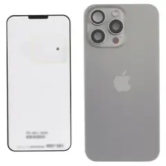1743605822-67ed503e34969 Back Glass With Steel Plate With Wireless NFC Charging MagSafe Magnet & Flashlight Flex Compatible For IPhone 15 Pro Max (Genuine OEM) (Natural Titanium) - Apple iPhone 15 Pro Max
