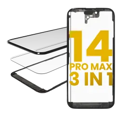 1751066281-685f26a993f5e 3 in 1 (Glass With OCA Pre-Installed + Frame) Compatible For iPhone 14 Pro Max (OCA Master) - Apple iPhone 14 Pro Max